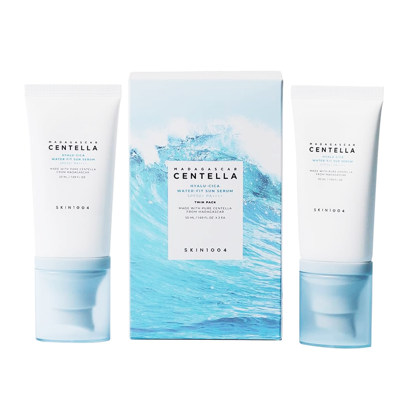 Madagascar Centella Hyalu-Cica Water-Fit Sun Serum 50+ PA++++ - Twin pack